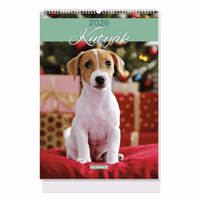 Falinaptár LIZZYCALENDAR B/4 álló spirálozott Kutyák 2027