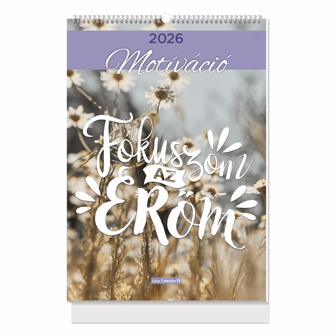Falinaptár LIZZYCALENDAR B/4 álló spirálozott Motiváció 2027