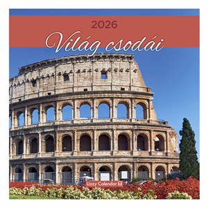 Falinaptár LIZZY CARD 300x600mm álló A világ csodái 2026.
