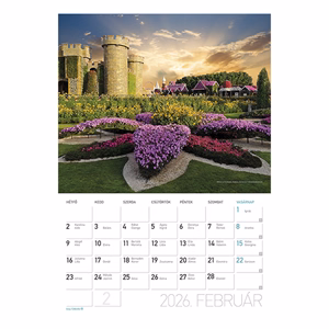 Falinaptár LIZZY CARD A/4 álló Díszkertek 2026. Falinaptár LIZZY CARD A/4 álló Díszkertek 2026.