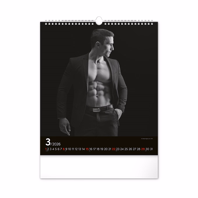 Falinaptár REALSYSTEM 300x340mm álló Men 2026.