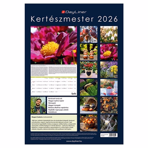 Falinaptár REALSYSTEM 340x485mm álló Kertészmester 2026.