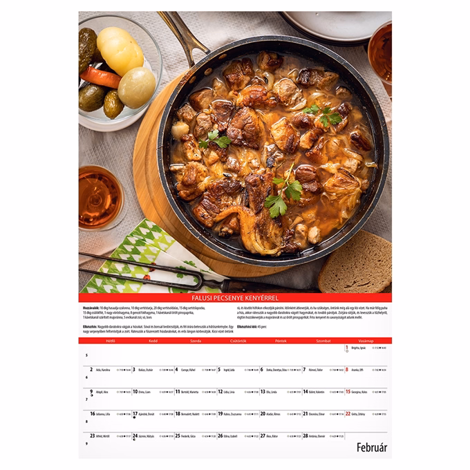 Falinaptár REALSYSTEM 340x485mm álló KonyhaShow 2026.