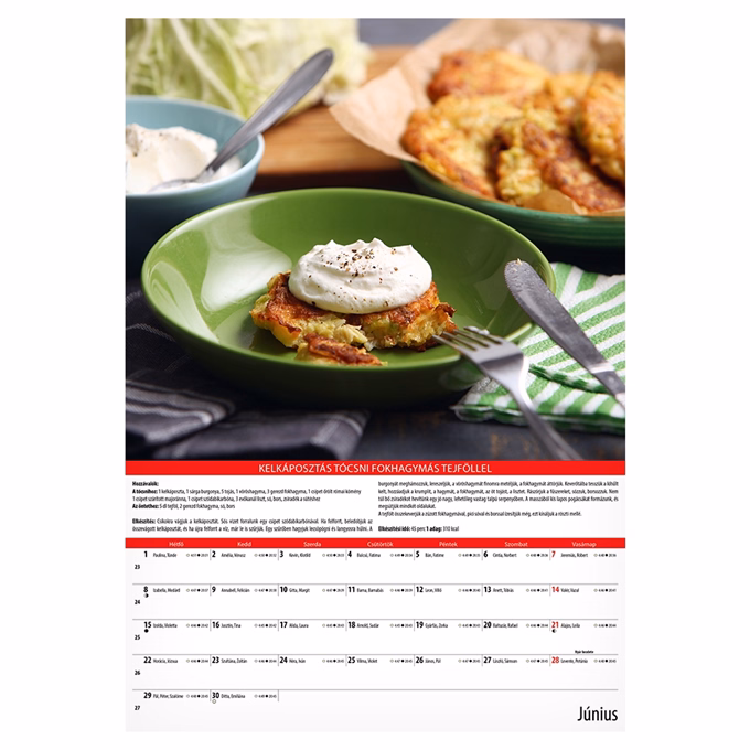 Falinaptár REALSYSTEM 340x485mm álló KonyhaShow 2026.