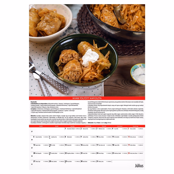 Falinaptár REALSYSTEM 340x485mm álló KonyhaShow 2026.