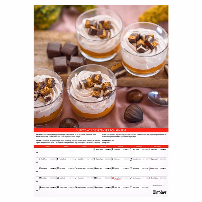 Falinaptár REALSYSTEM 340x485mm álló KonyhaShow 2026.