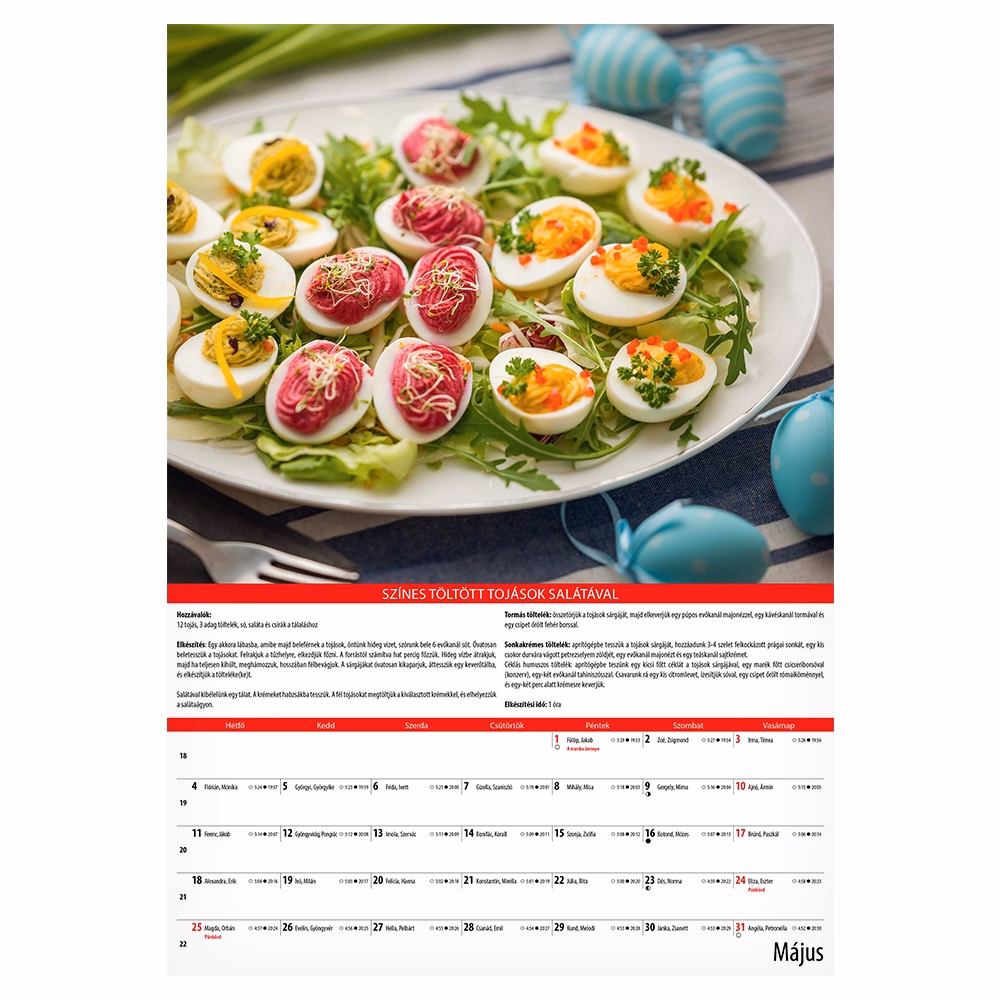 Falinaptár REALSYSTEM 340x485mm álló KonyhaShow 2026.