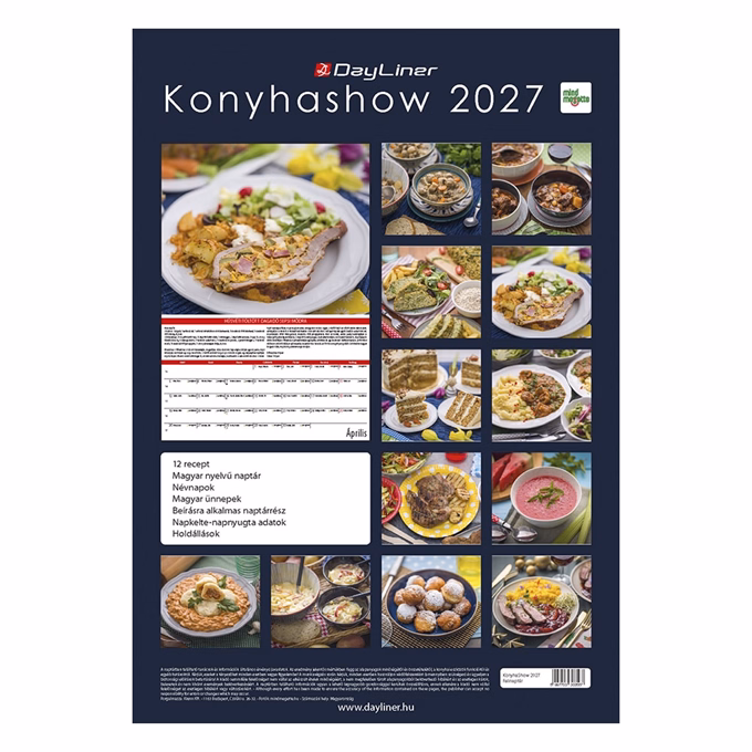 Falinaptár REALSYSTEM 340x485mm álló KonyhaShow 2027