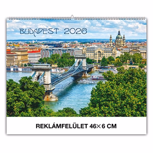 Falinaptár REALSYSTEM 460x320mm fekvő Budapest 2026. Falinaptár REALSYSTEM 460x320mm fekvő Budapest 2026.
