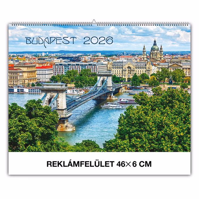 Falinaptár REALSYSTEM 460x320mm fekvő Budapest 2026. Falinaptár REALSYSTEM 460x320mm fekvő Budapest 2026.