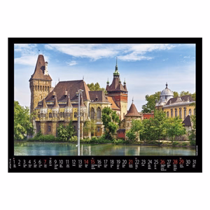 Falinaptár REALSYSTEM 460x320mm fekvő Budapest 2027
