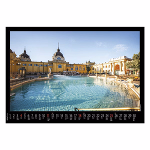 Falinaptár REALSYSTEM 460x320mm fekvő Budapest 2027