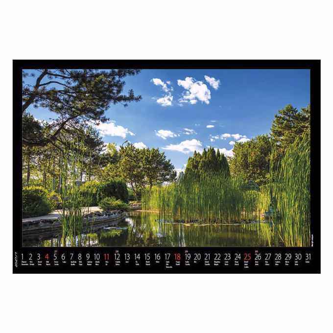Falinaptár REALSYSTEM 460x320mm fekvő Budapest 2027
