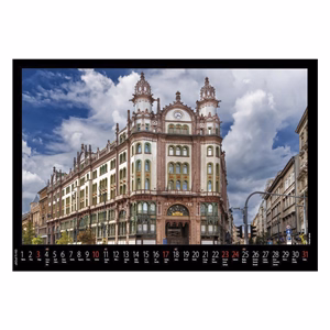 Falinaptár REALSYSTEM 460x320mm fekvő Budapest 2027
