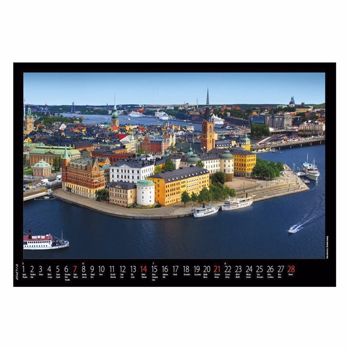 Falinaptár REALSYSTEM 460x320mm fekvő Európa 2027