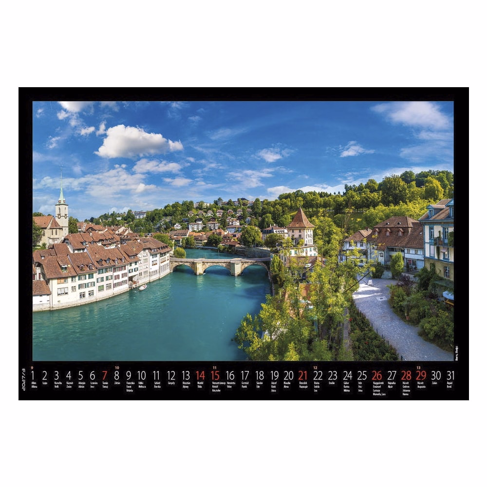 Falinaptár REALSYSTEM 460x320mm fekvő Európa 2027