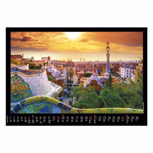 Falinaptár REALSYSTEM 460x320mm fekvő Európa 2027
