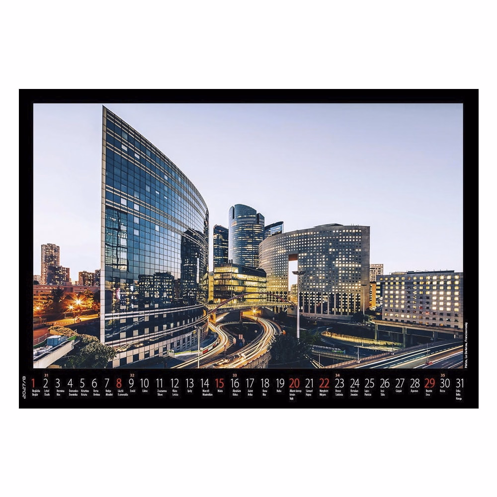 Falinaptár REALSYSTEM 460x320mm fekvő Európa 2027