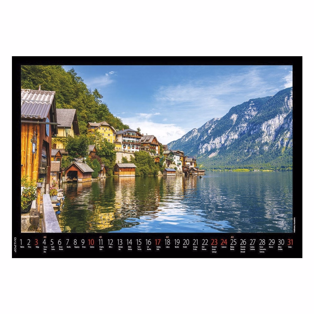 Falinaptár REALSYSTEM 460x320mm fekvő Európa 2027