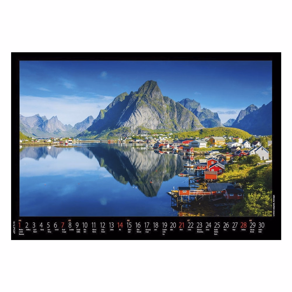 Falinaptár REALSYSTEM 460x320mm fekvő Európa 2027