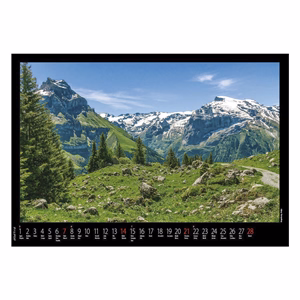 Falinaptár REALSYSTEM 460x320mm fekvő Hegyek 2027