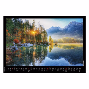 Falinaptár REALSYSTEM 460x320mm fekvő Hegyek 2027