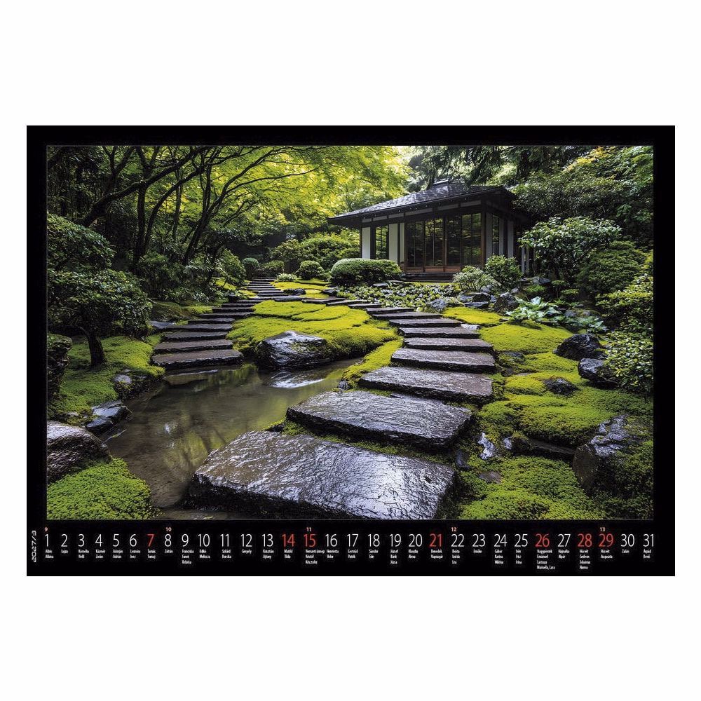 Falinaptár REALSYSTEM 460x320mm fekvő Meditáció 2027