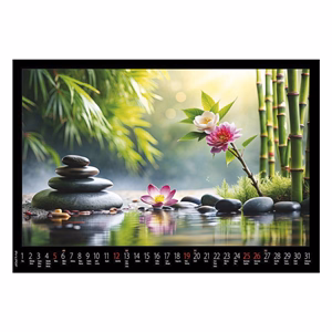 Falinaptár REALSYSTEM 460x320mm fekvő Meditáció 2027
