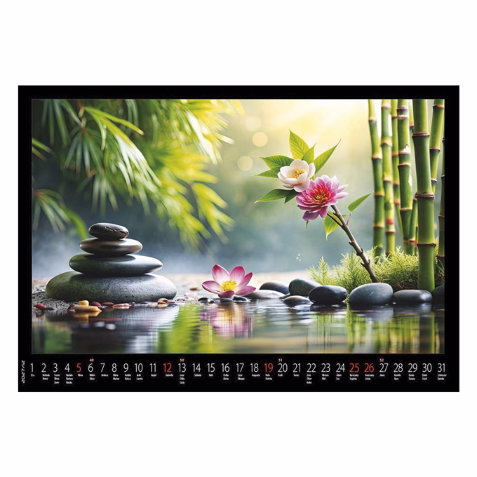 Falinaptár REALSYSTEM 460x320mm fekvő Meditáció 2027