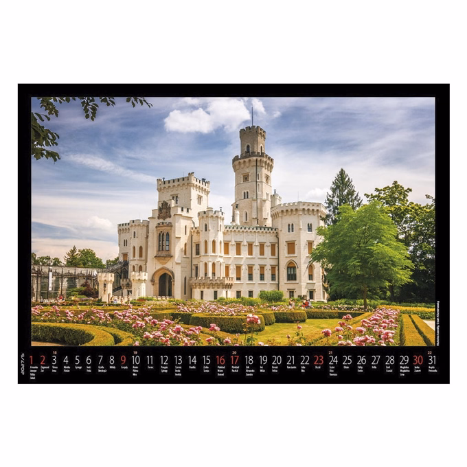 Falinaptár REALSYSTEM 460x320mm fekvő Várak kastélyok 2027