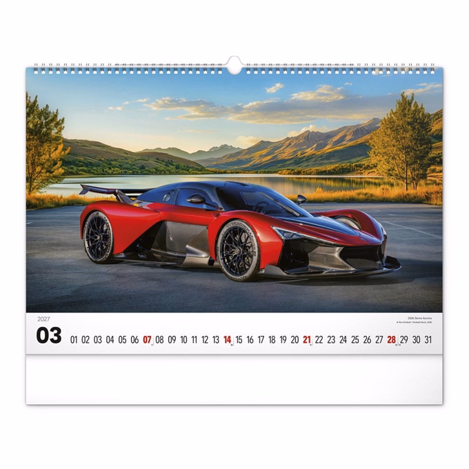 Falinaptár REALSYSTEM 480x330mm fekvő Cars 2027
