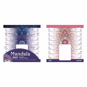 Falinaptár TOPTIMER T090 220x220mm 2 hetes mágneses álló Mandala 2027