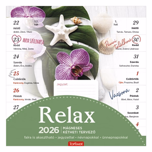 Falinaptár TOPTIMER T090 220x220mm mágneses álló Relax 2027