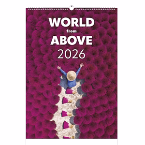 Falinaptár TOPTIMER T092 315x450mm álló World From Above 2026.