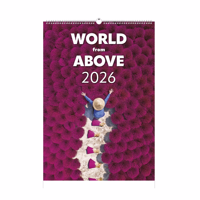 Falinaptár TOPTIMER T092 315x450mm álló World From Above 2026.