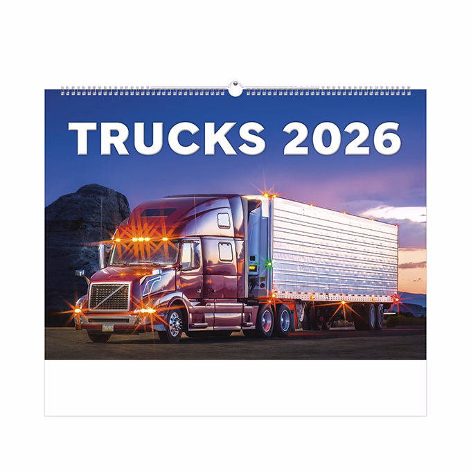 Falinaptár TOPTIMER T092 450x315mm fekvő Trucks 2026. Falinaptár TOPTIMER T092 450x315mm fekvő Trucks 2026.