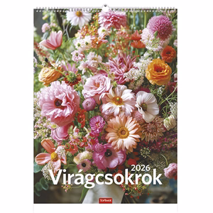 Falinaptár TOPTIMER T093 310x420mm álló Virágcsokrok 2026.
