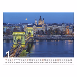 Falinaptár TOPTIMER T093 420x310mm fekvő Budapest 2026.