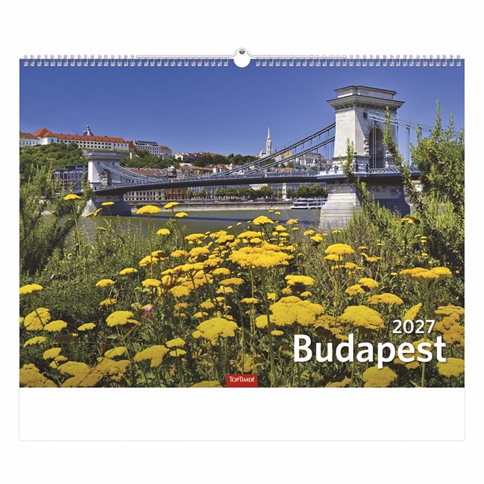 Falinaptár TOPTIMER T093 420x310mm fekvő Budapest 2027