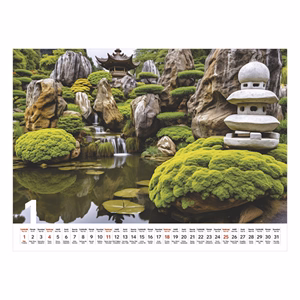 Falinaptár TOPTIMER T093 420x310mm fekvő Csodálatos kertek 2026.