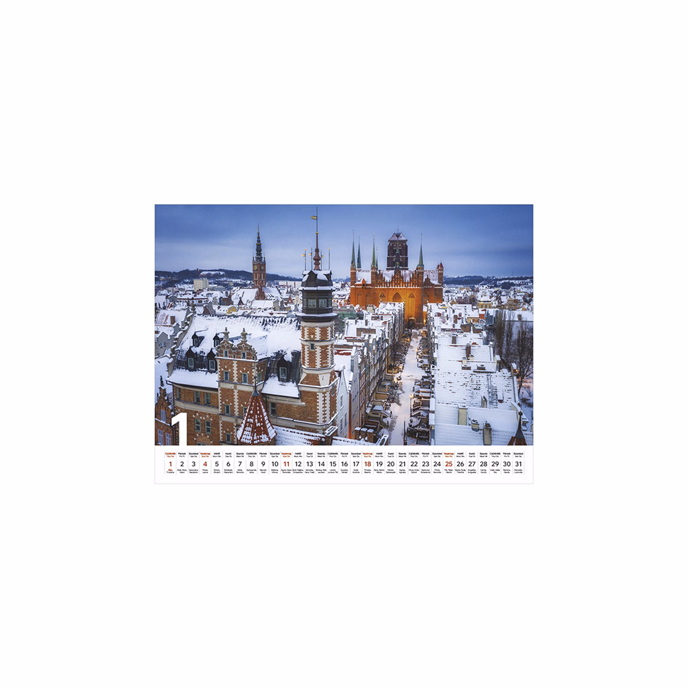 Falinaptár TOPTIMER T093 420x310mm fekvő Európa 2026.