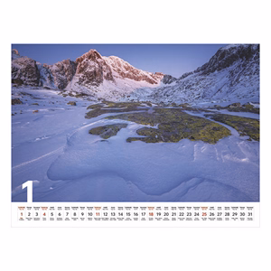 Falinaptár TOPTIMER T093 420x310mm fekvő Hegyek 2026.