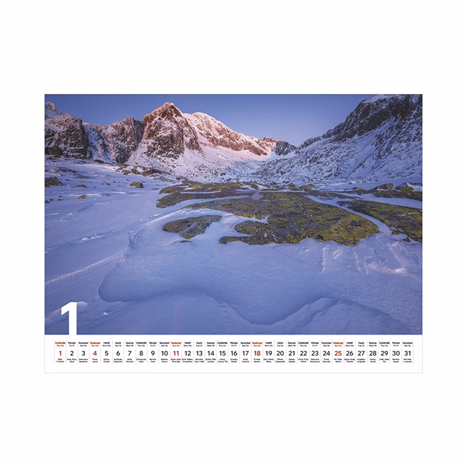 Falinaptár TOPTIMER T093 420x310mm fekvő Hegyek 2026.