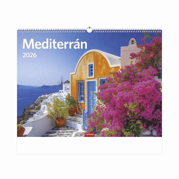 Falinaptár TOPTIMER T093 420x310mm fekvő Mediterrán 2026.