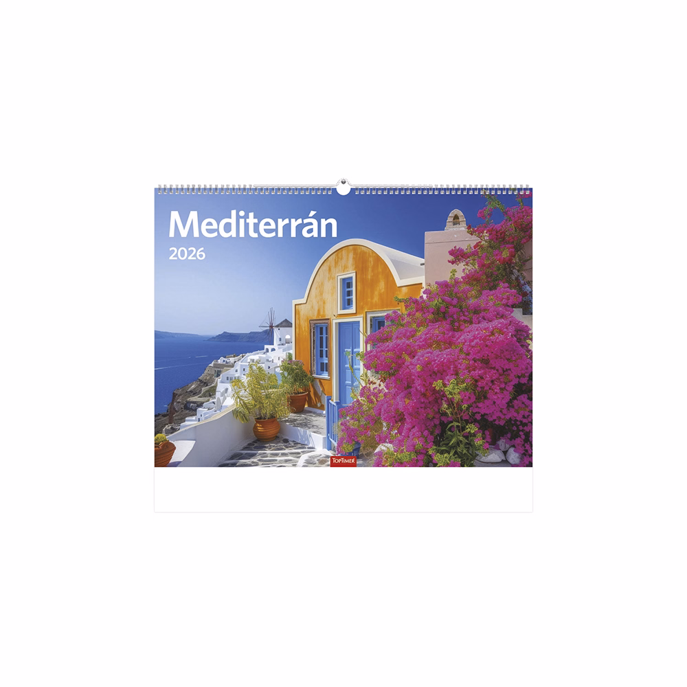Falinaptár TOPTIMER T093 420x310mm fekvő Mediterrán 2026.