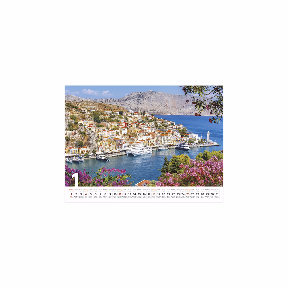 Falinaptár TOPTIMER T093 420x310mm fekvő Mediterrán 2026.