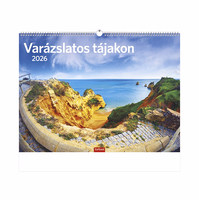 Falinaptár TOPTIMER T093 420x310mm fekvő Varázslatos tájakon 2026.