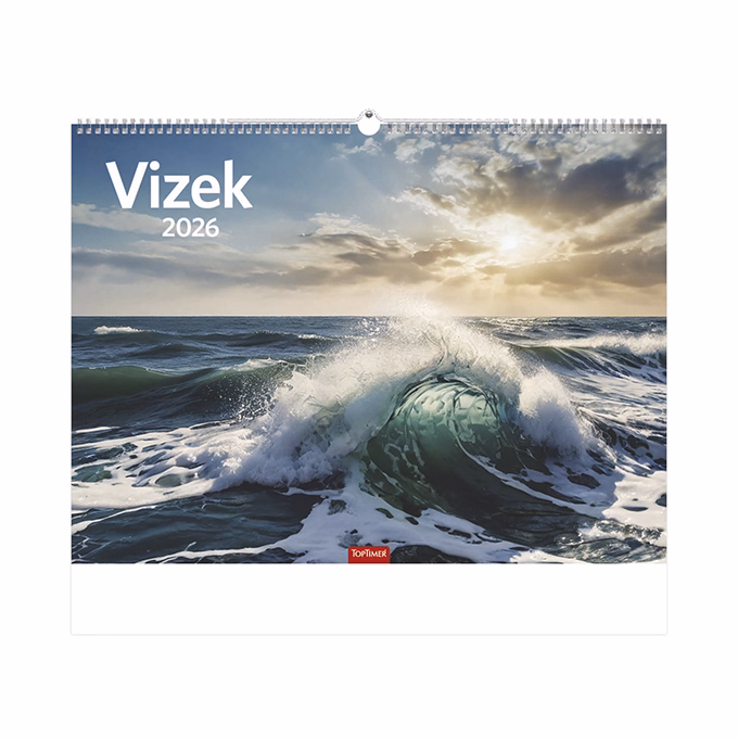 Falinaptár TOPTIMER T093 420x310mm fekvő Vizek 2026.