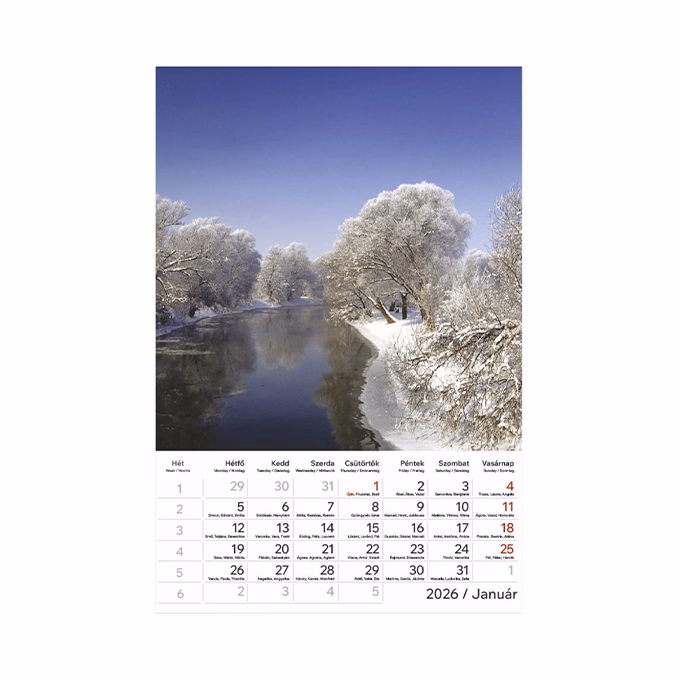 Falinaptár TOPTIMER T094 220x330mm álló Hangulatok 2026.