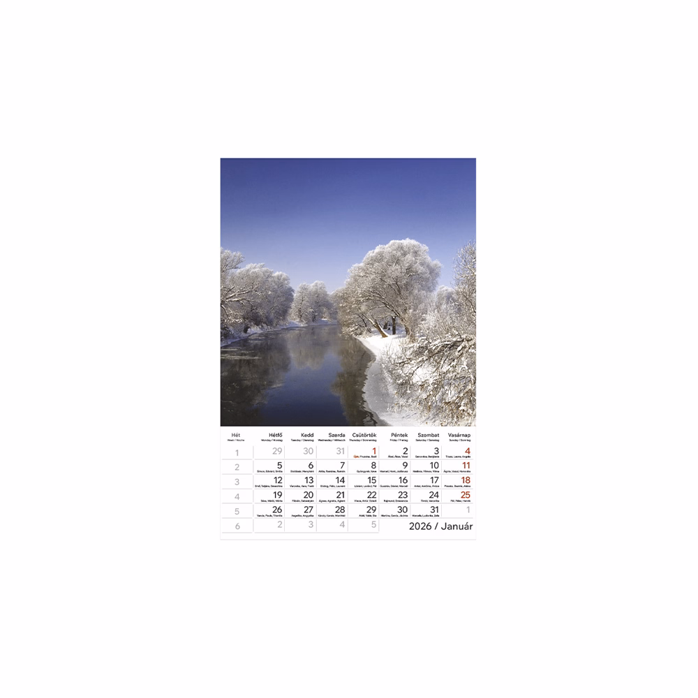 Falinaptár TOPTIMER T094 220x330mm álló Hangulatok 2026.